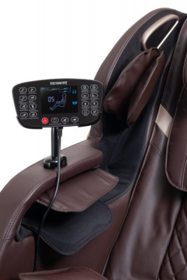 Массажное кресло Victoryfit VF-M76 (коричневый) с уникальным массажем бедер и роликами